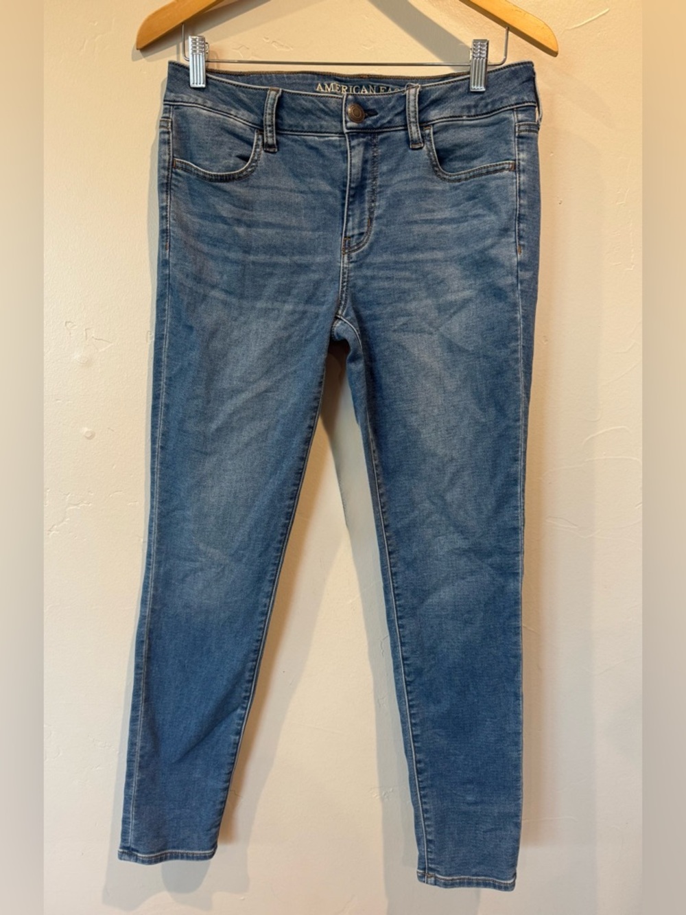 American Eagle Outfitters Super Stretch Blue Skinny Denim Jeggings